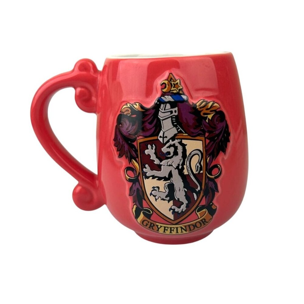 Harry Potter Gryffindor House Crest Ceramic Coffee Mug Orange Gift Warner Bros.